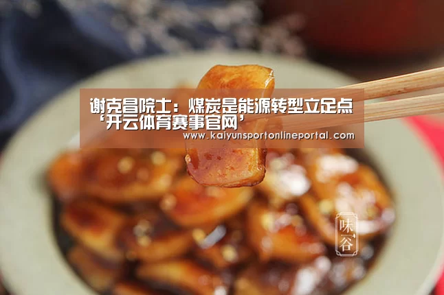 谢克昌院士:煤炭是能源转型立足点‘开云体育赛事官网’(图1) KAIYUN首页